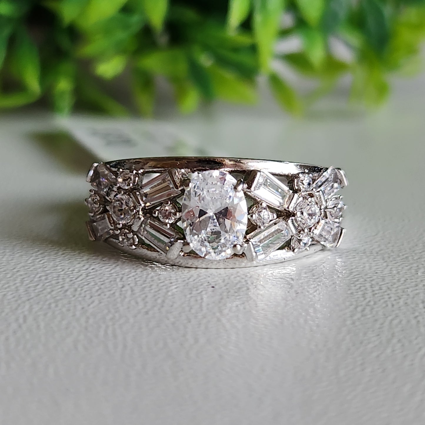 925 Sterling Silver CZ Cluster Ring