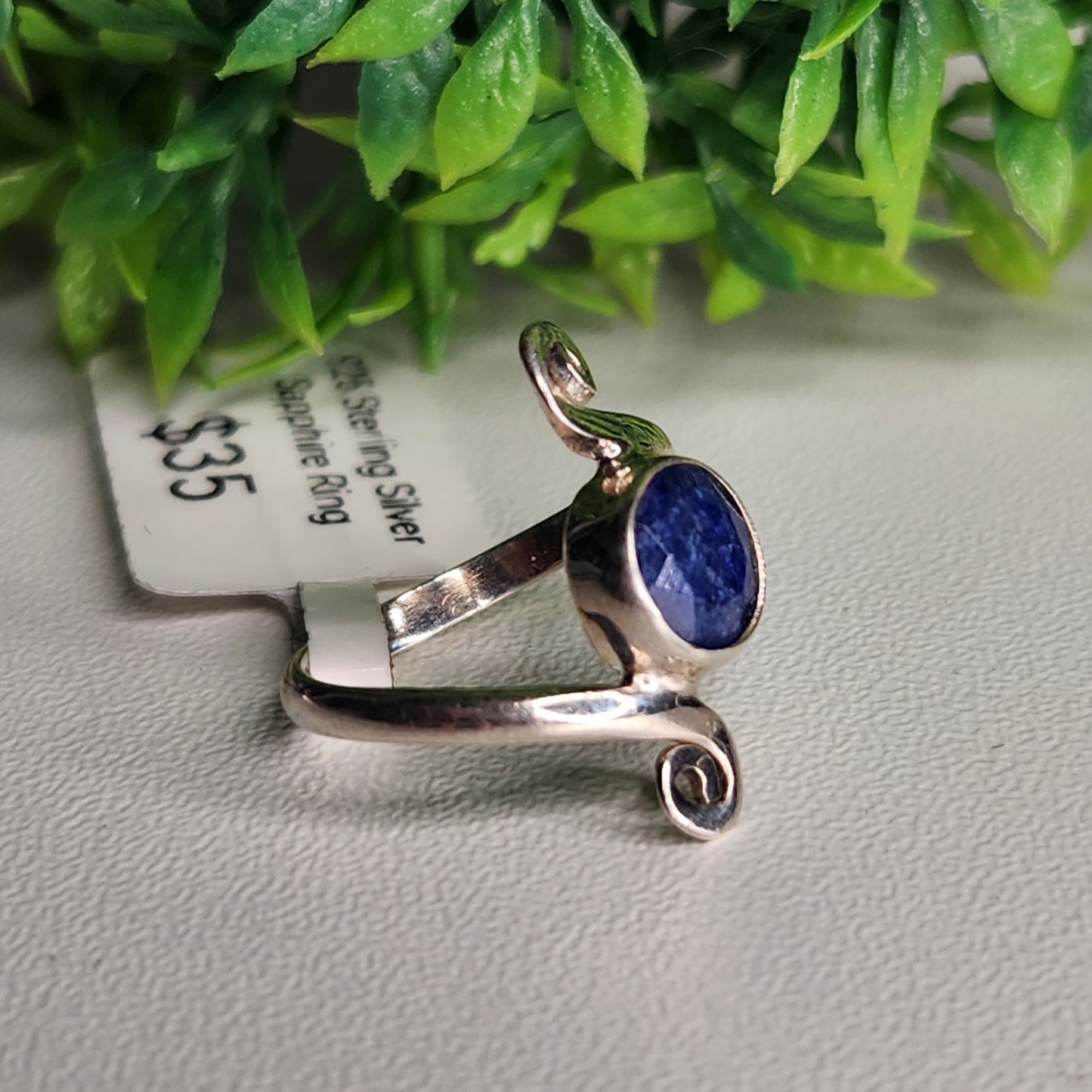 925 Sterling Silver Sapphire Ring