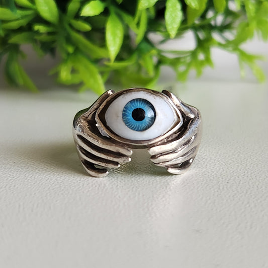 925 Sterling Silver Evil Eye Ring