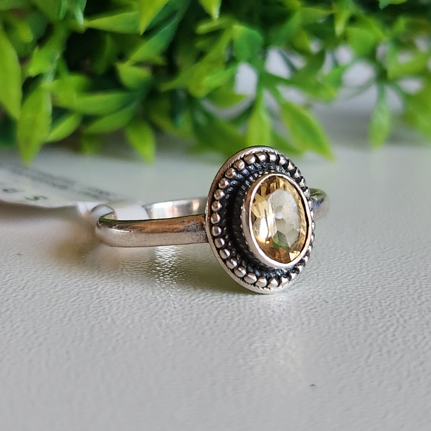 925 Sterling Silver Citrine Ring