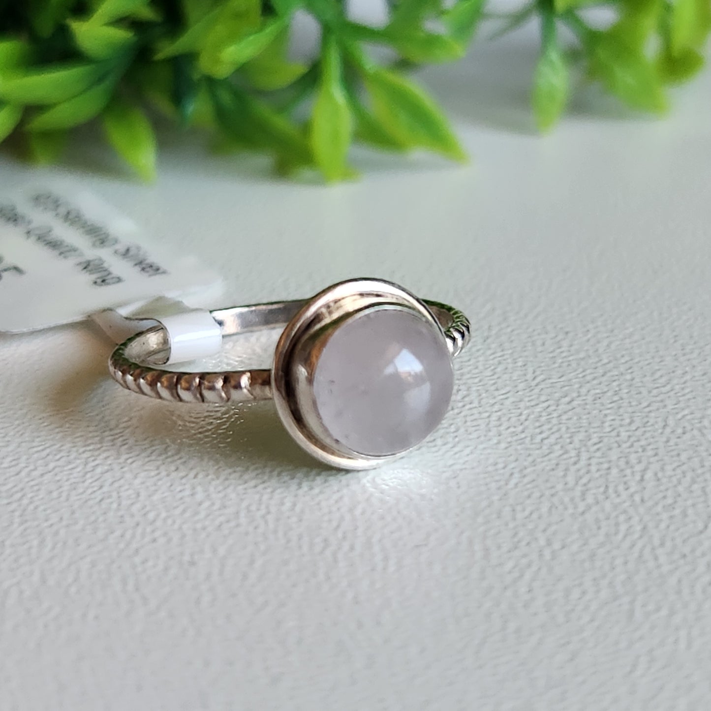 925 Sterling Silver Rose Quartz Ring