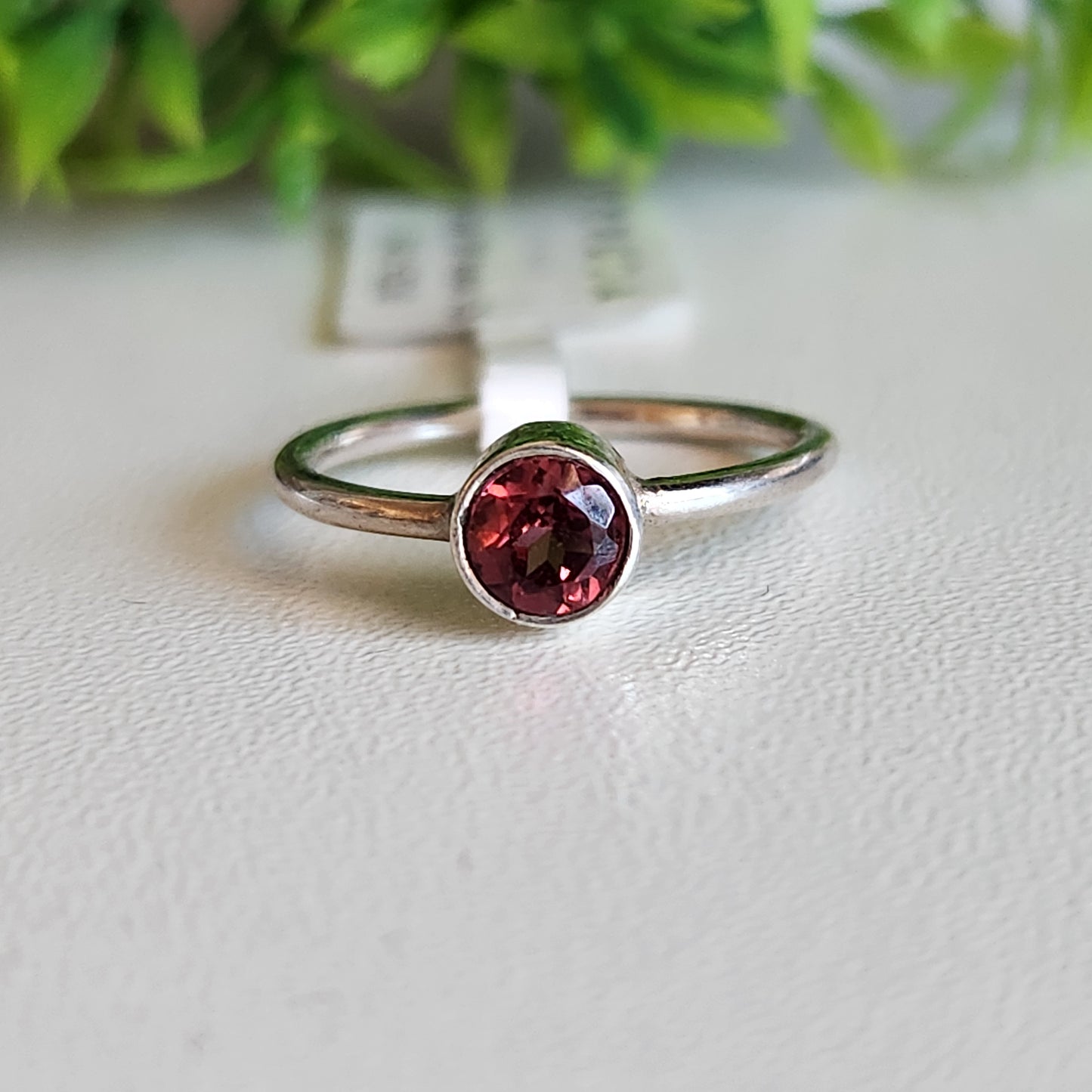 925 Sterling Silver Pink Tourmaline Ring