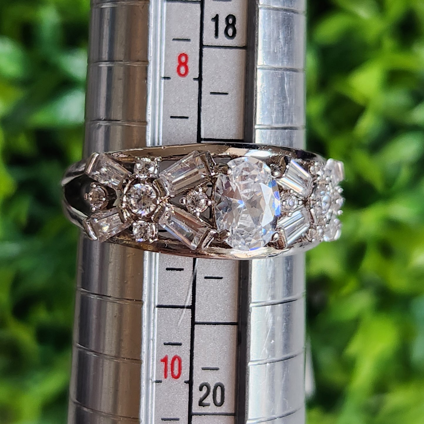 925 Sterling Silver CZ Cluster Ring