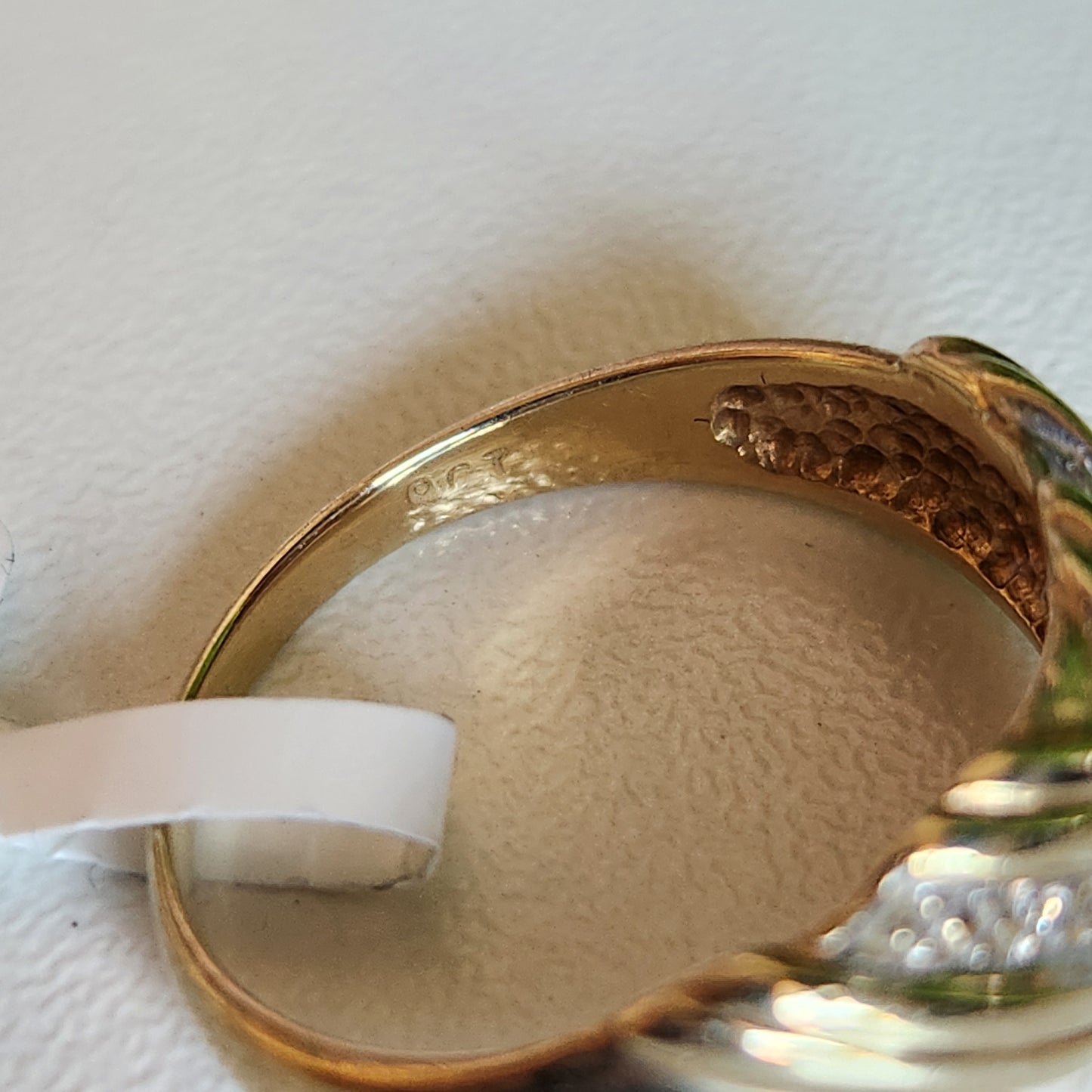 9kt White Gold and Diamond Chevron Ring