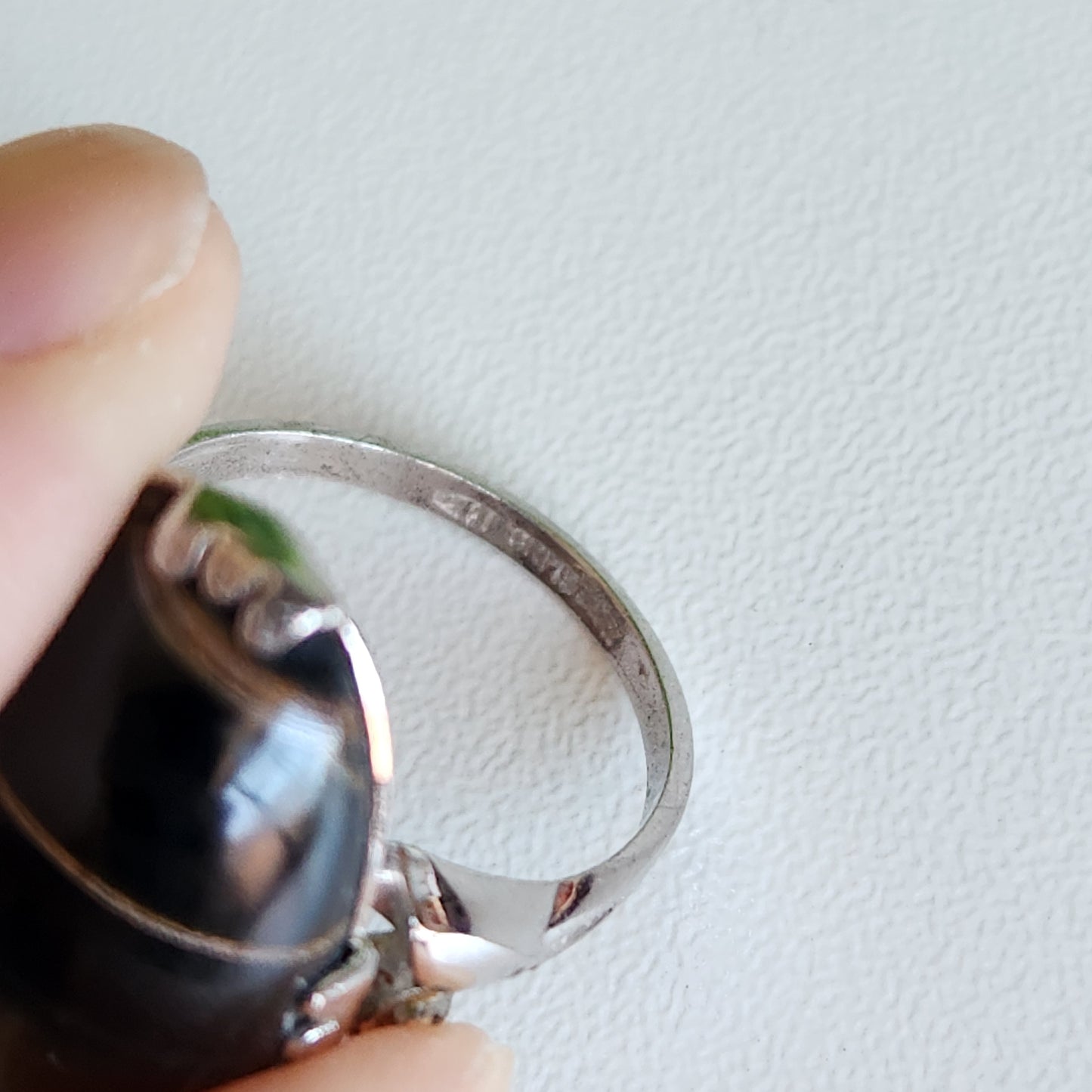 925 Sterling Silver Tigers Eye Marquise Ring