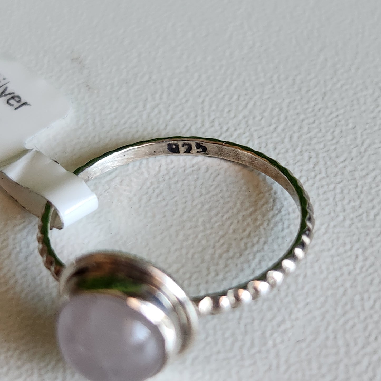 925 Sterling Silver Rose Quartz Ring