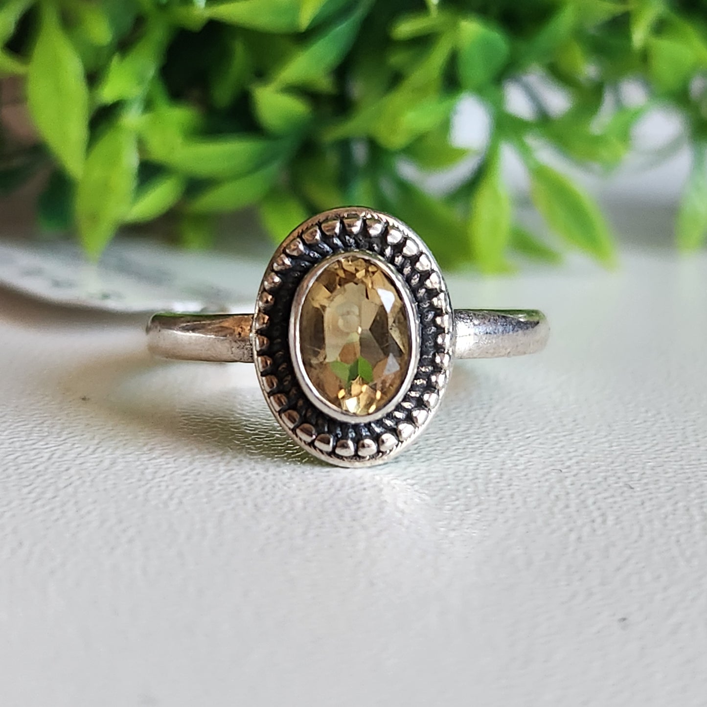925 Sterling Silver Citrine Ring