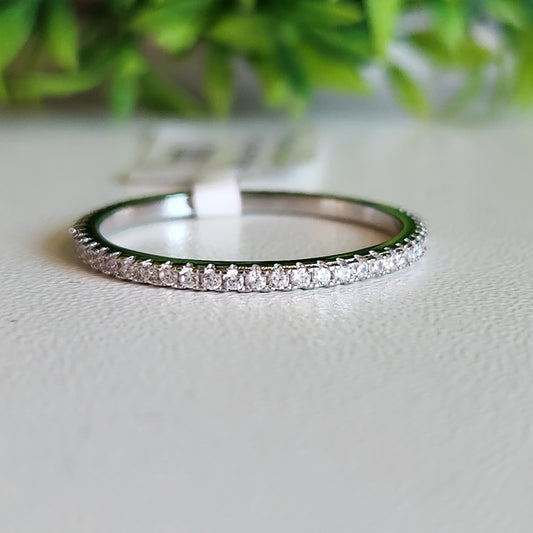 925 Sterling Silver Full Eternity CZ Ring