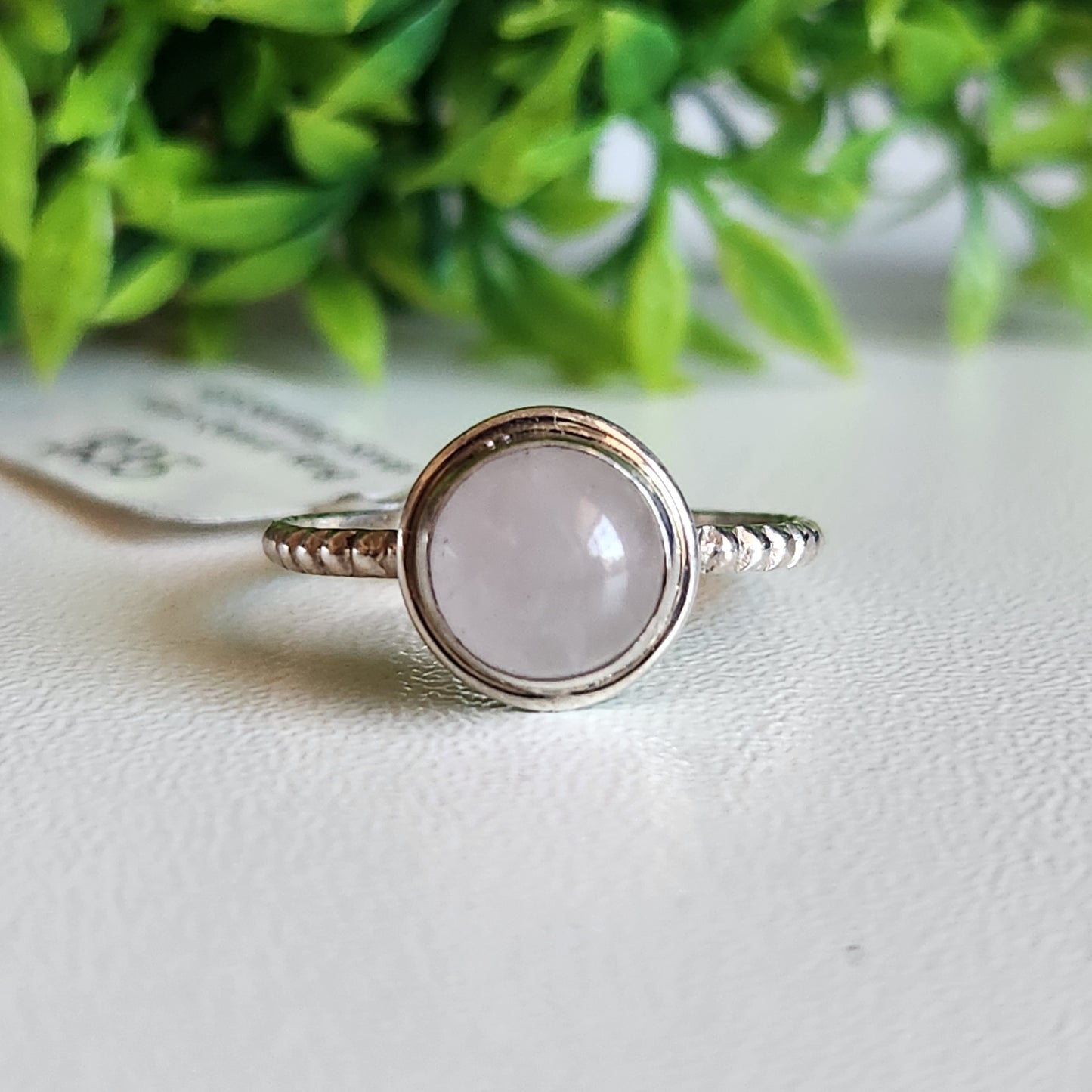 925 Sterling Silver Rose Quartz Ring