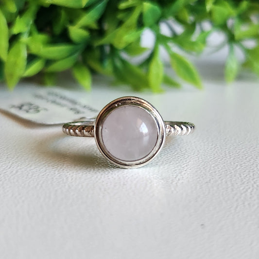 925 Sterling Silver Rose Quartz Ring