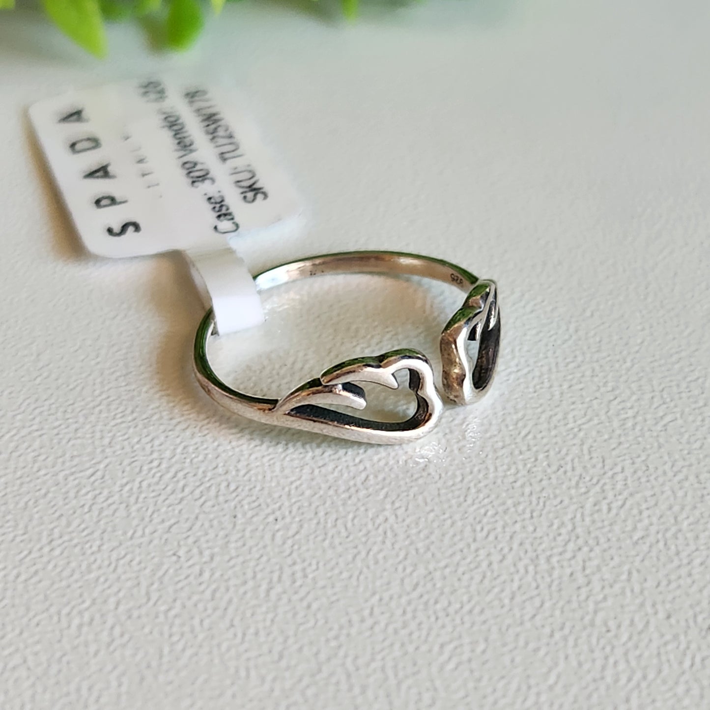 925 Sterling Silver Angel Wings Ring
