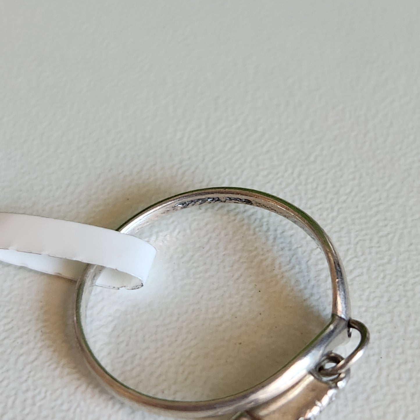 925 Sterling Silver Ice Skate Charm Ring