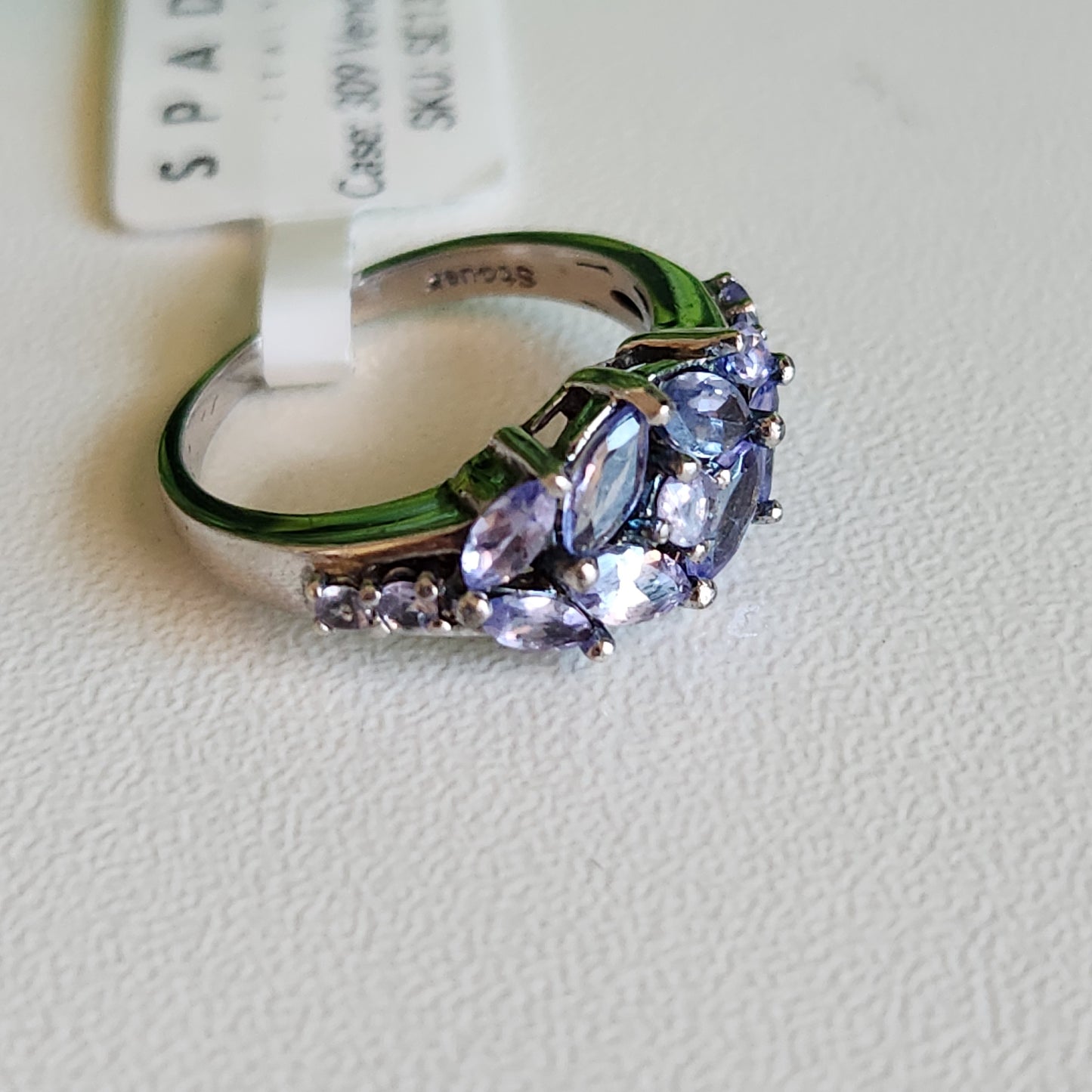 925 Sterling Silver Tanzanite Cluster Ring