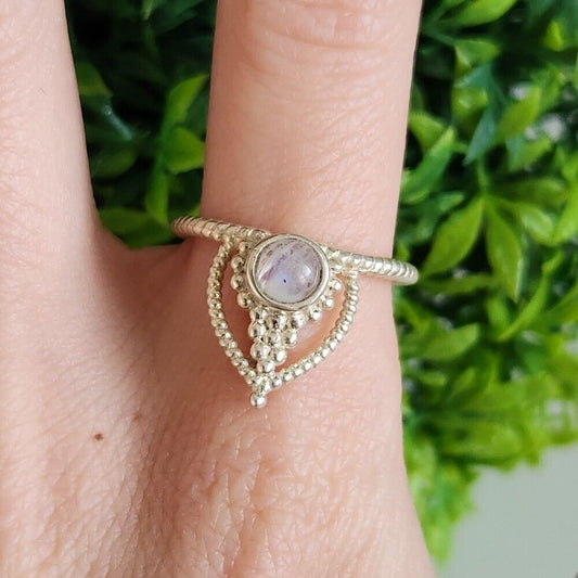 925 Sterling Silver Moonstone Ring