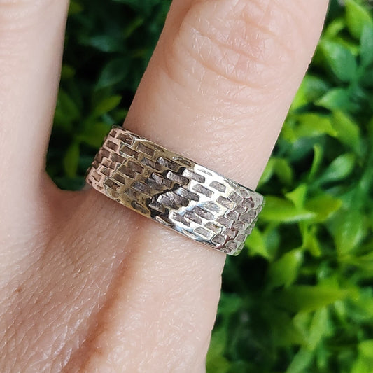 925 Sterling Silver Block Band