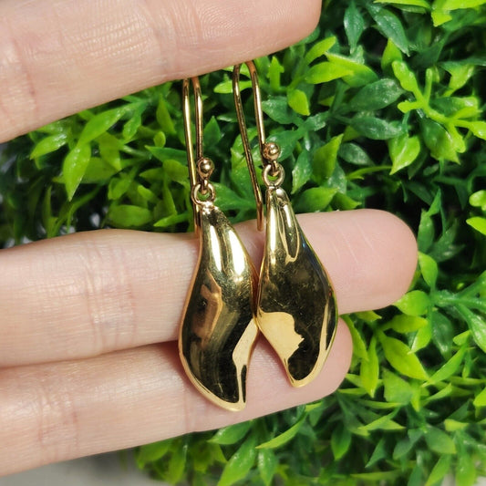 925 Sterling Silver Vermeil Teardrop Earrings