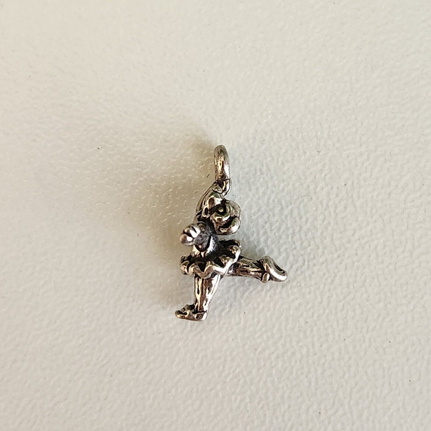 925 Sterling Silver Ballerina Bear Charm
