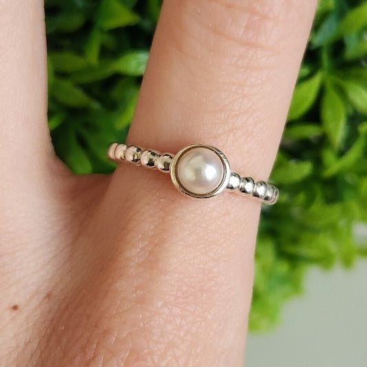 925 Sterling Silver Pearl Ring
