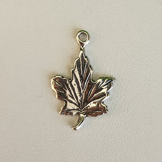925 Sterling Silver Maple Leaf Charm