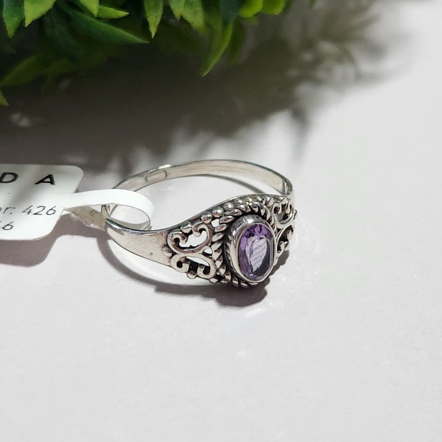 925 Sterling Silver Amethyst Ring