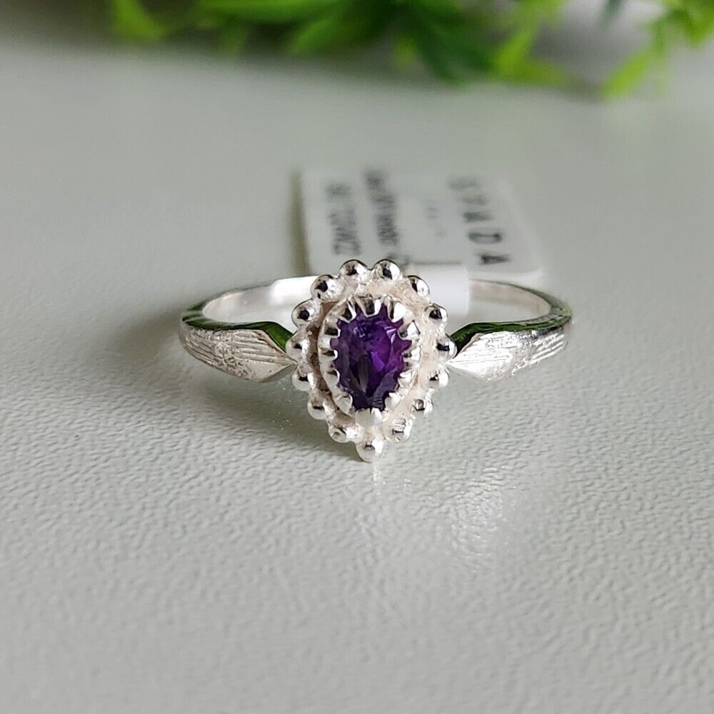 925 Sterling Silver Amethyst Ring