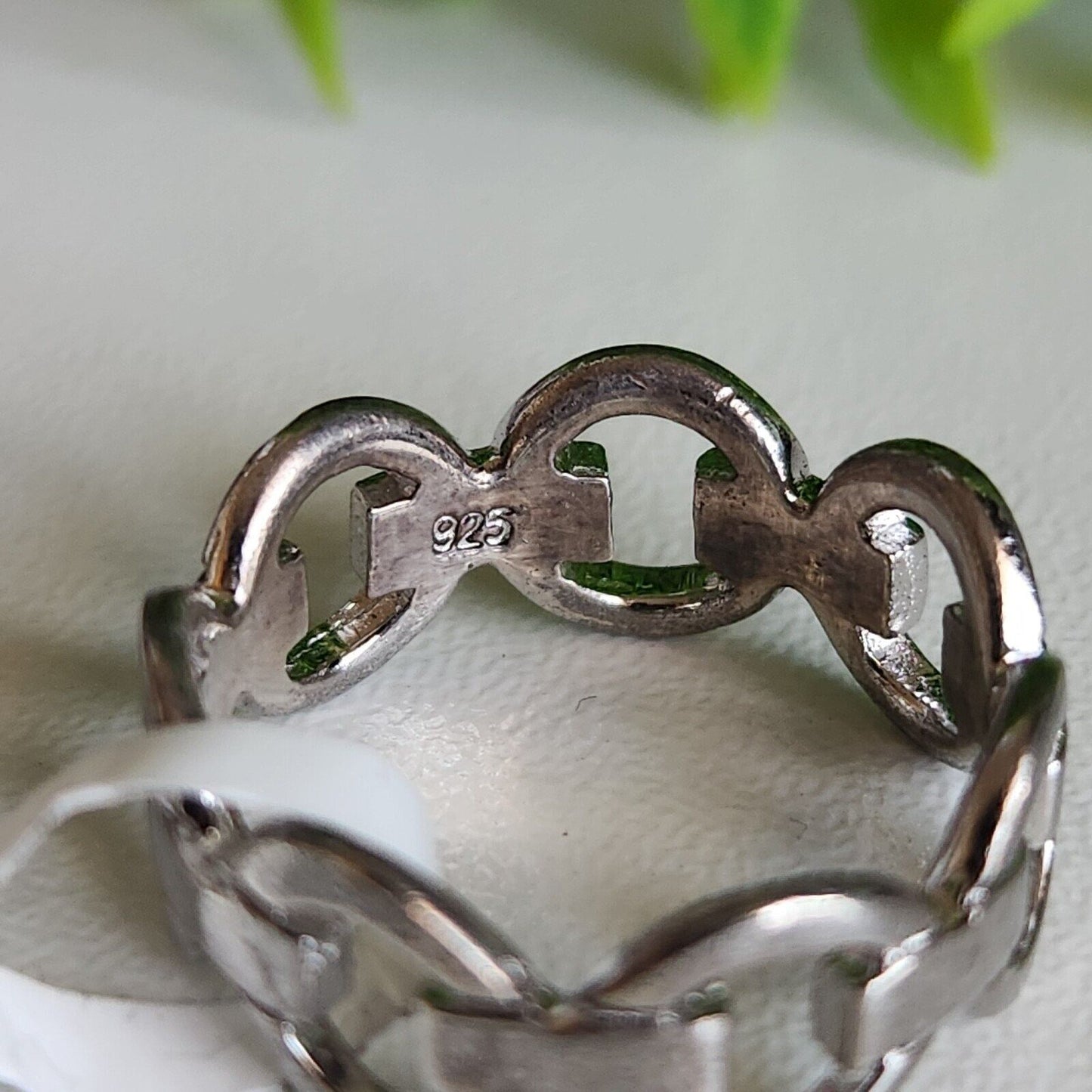 925 Sterling Silver Chain Ring