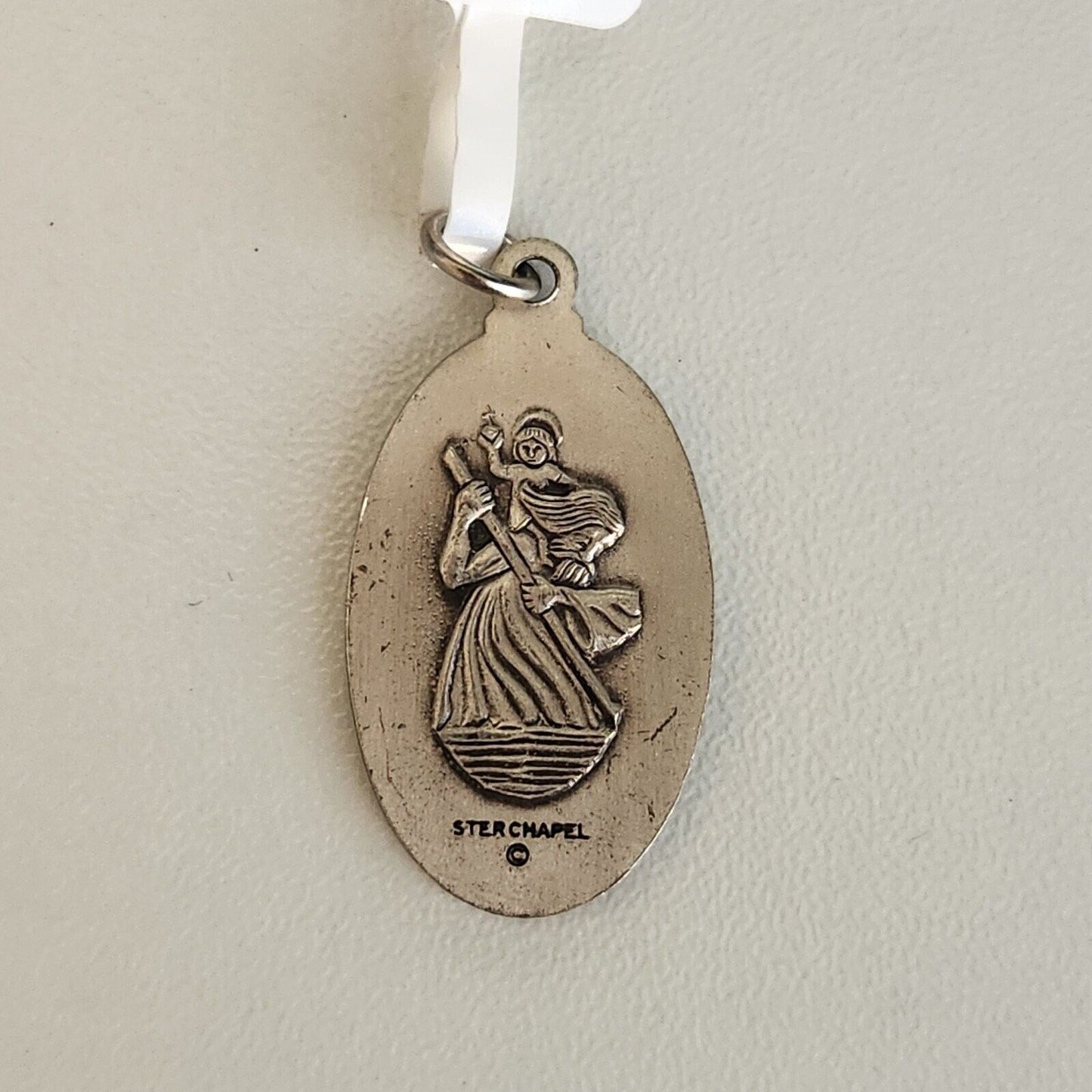 925 Sterling Silver Baseball Saint Christopher Charm