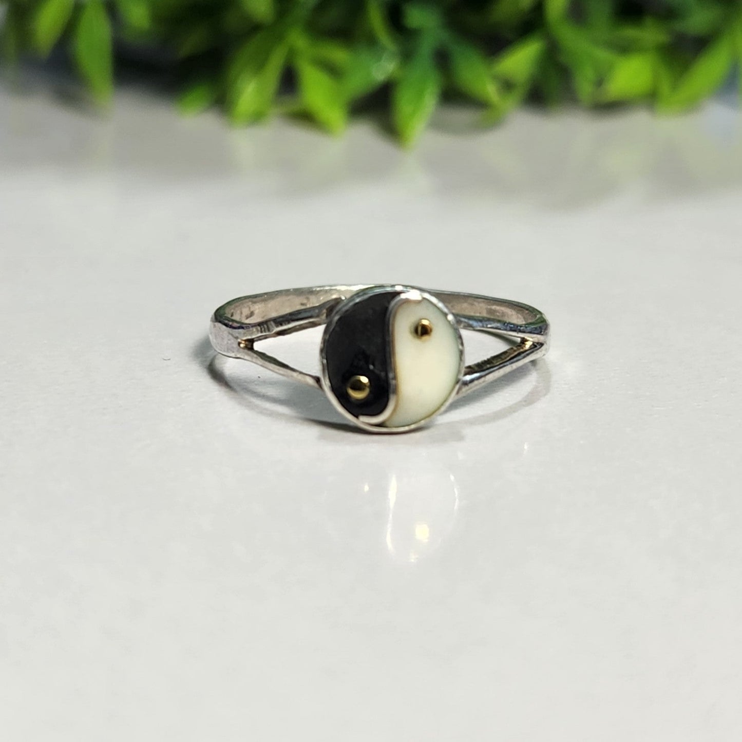 925 Sterling Silver Yin and Yang Ring