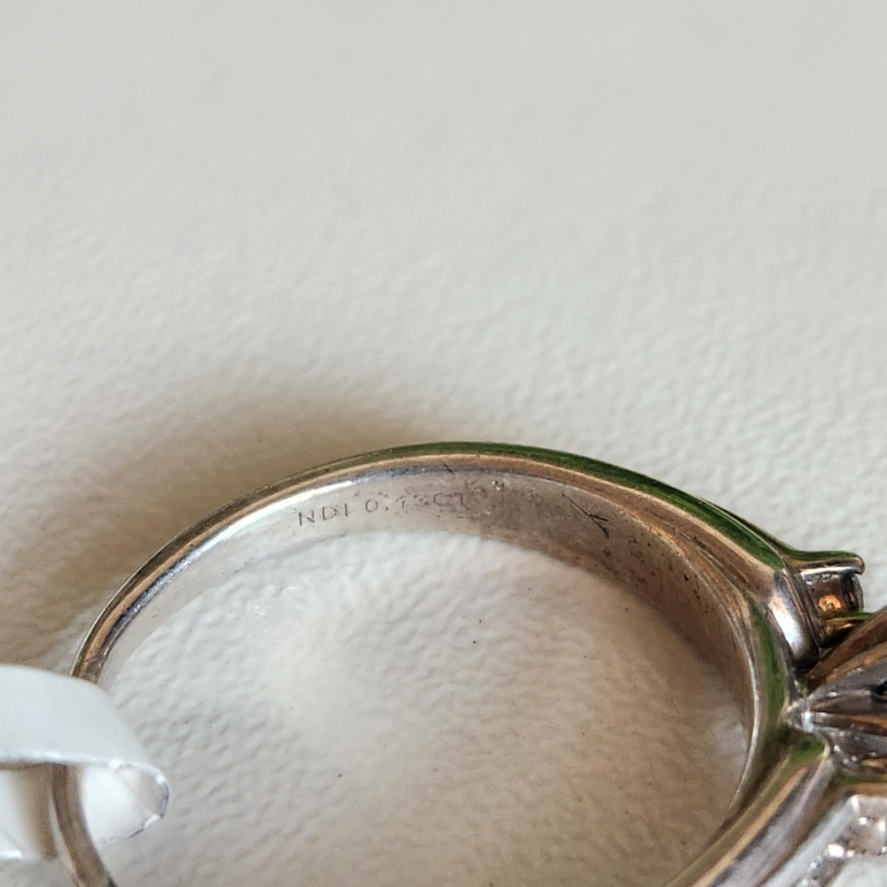 925 Sterling Silver 0.13ct Diamond Ring