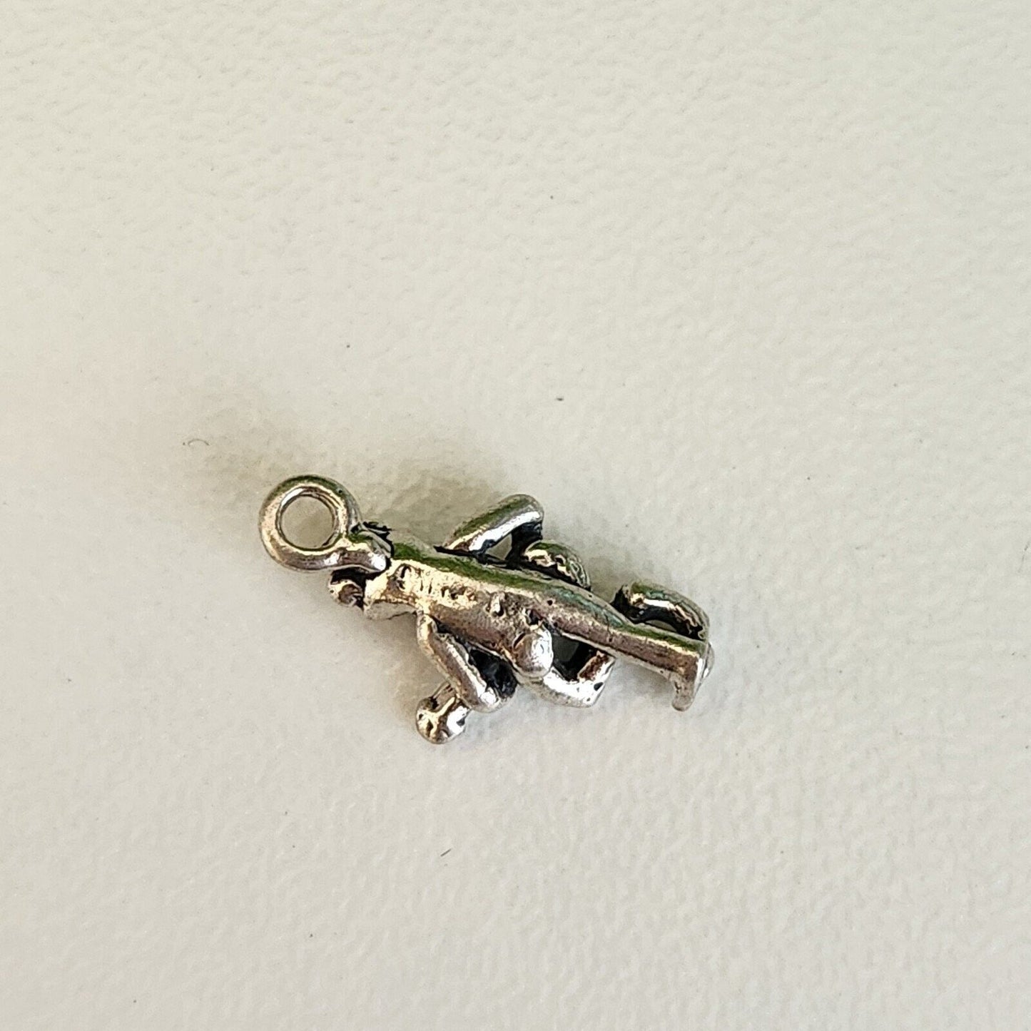 925 Sterling Silver Frog with a Guitar Charm