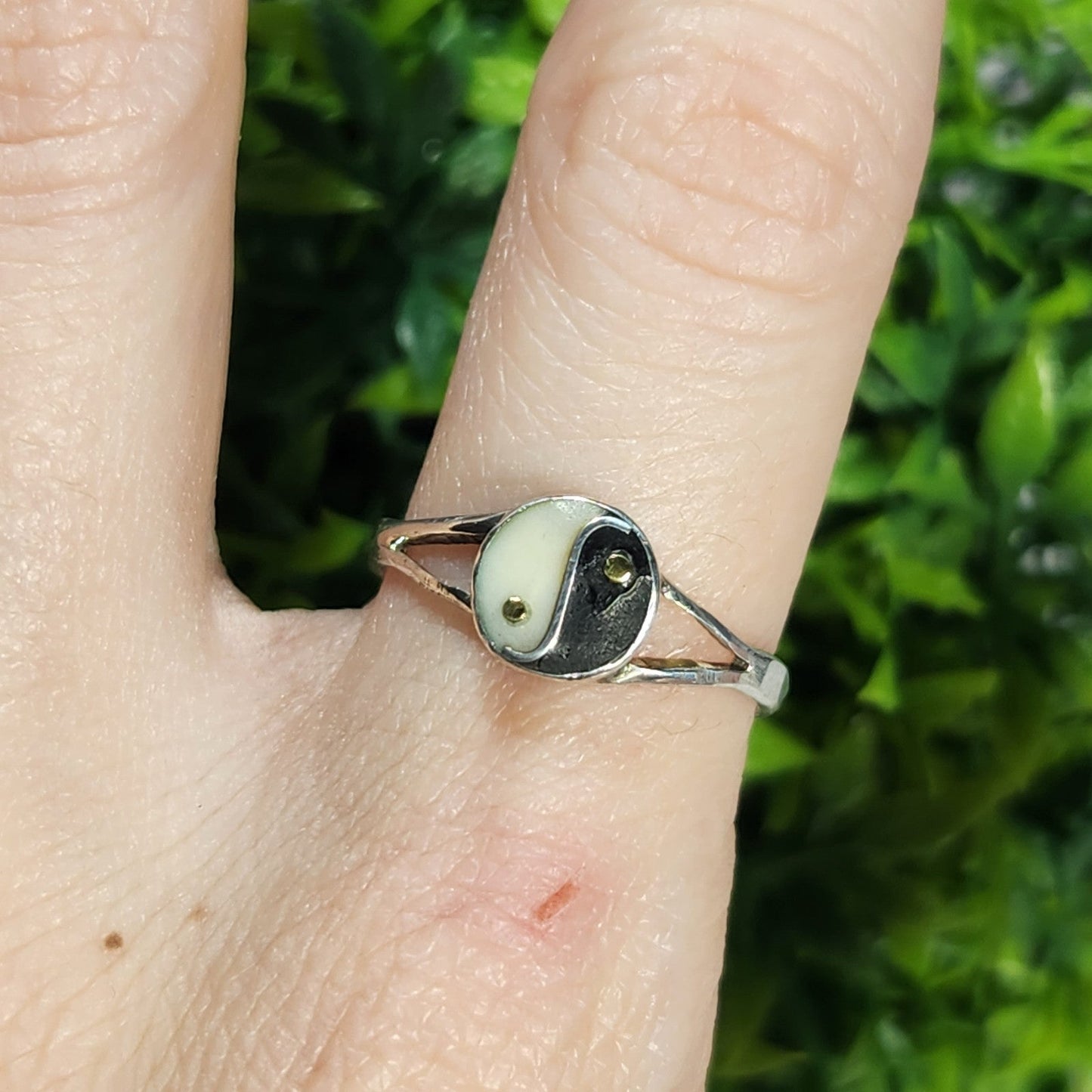 925 Sterling Silver Yin and Yang Ring