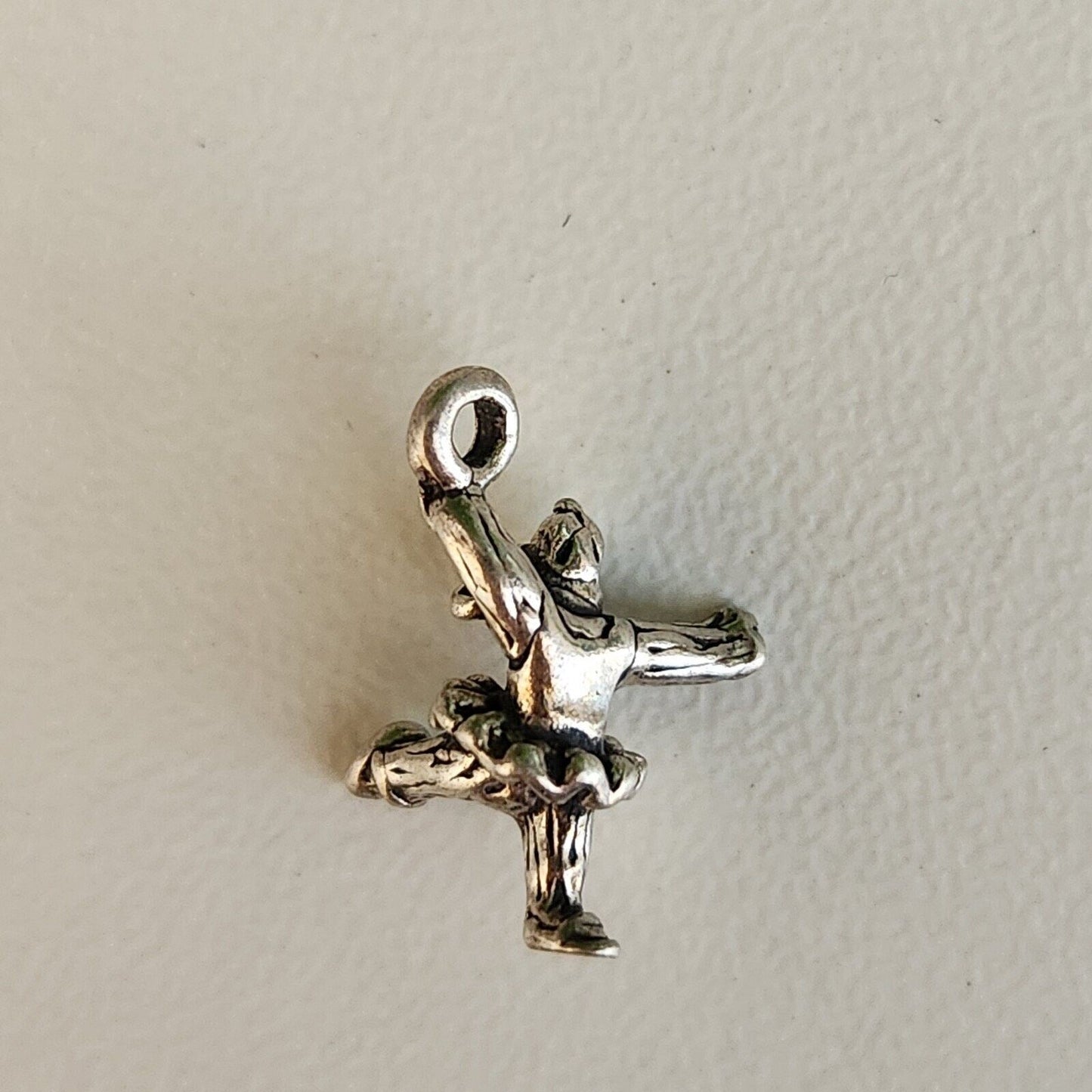 925 Sterling Silver Ballerina Bear Charm