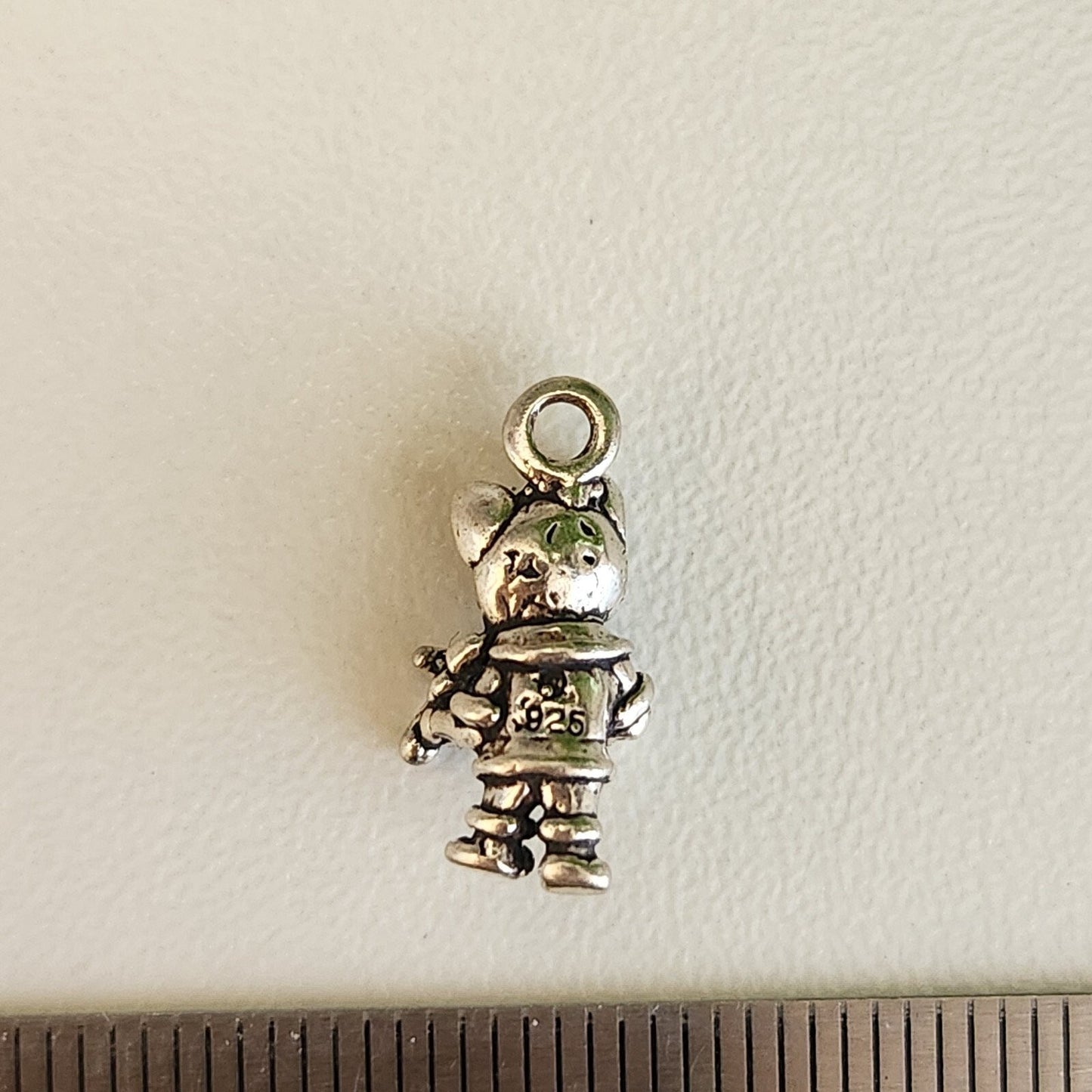 925 Sterling Silver Cat with a Violin Charm
