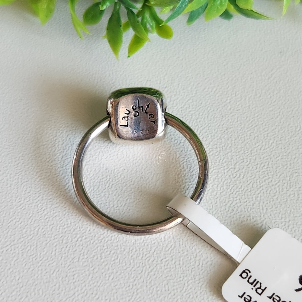 925 Sterling Silver Laughter Flipper Ring