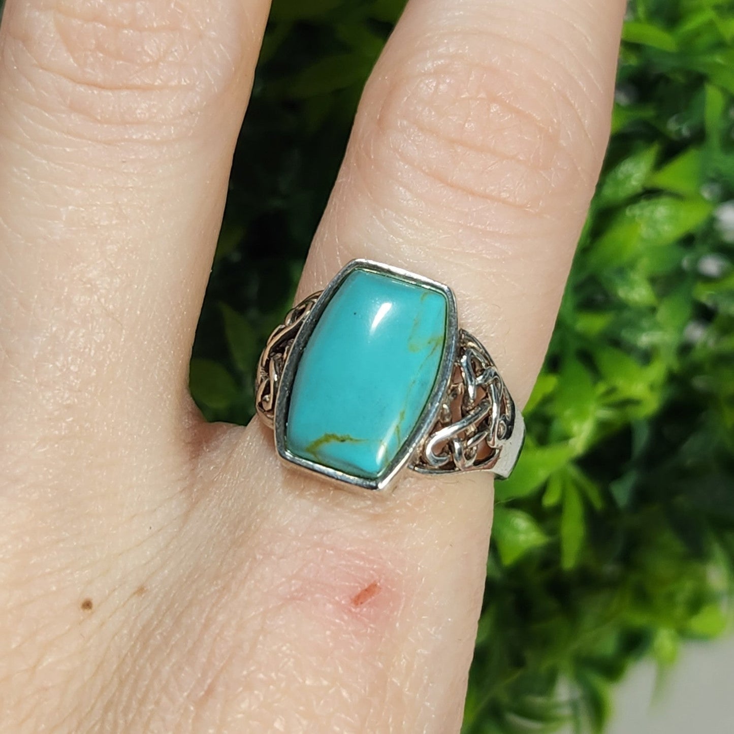 925 Sterling Silver Vintage Turquoise Ring
