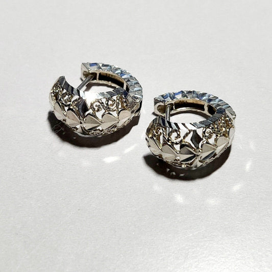 925 Sterling Silver Hoop Cuff Earrings
