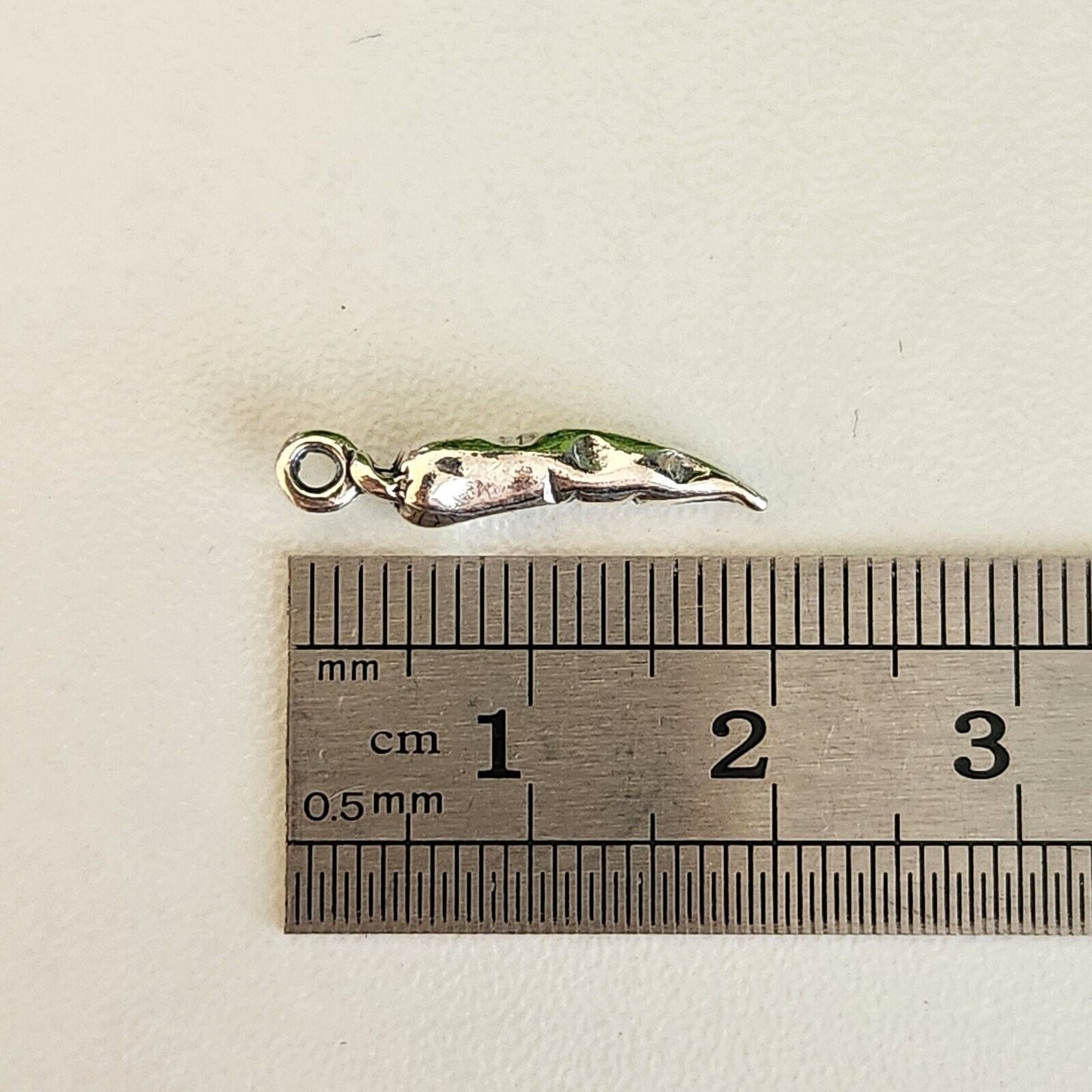 925 Sterling Silver Italian Horn Charm