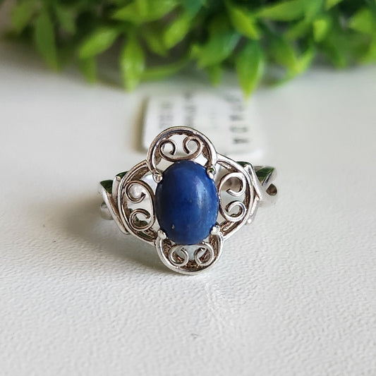 925 Sterling Silver Lapis Lazuli Antique Ring