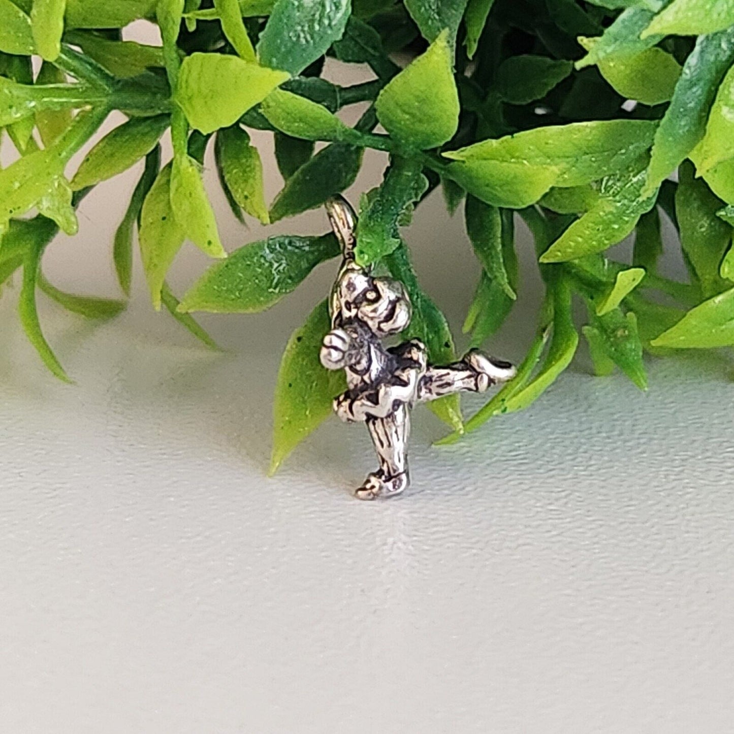 925 Sterling Silver Ballerina Bear Charm