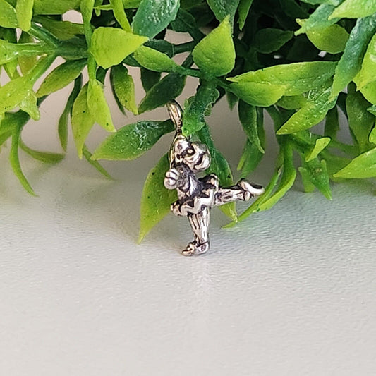 925 Sterling Silver Ballerina Bear Charm