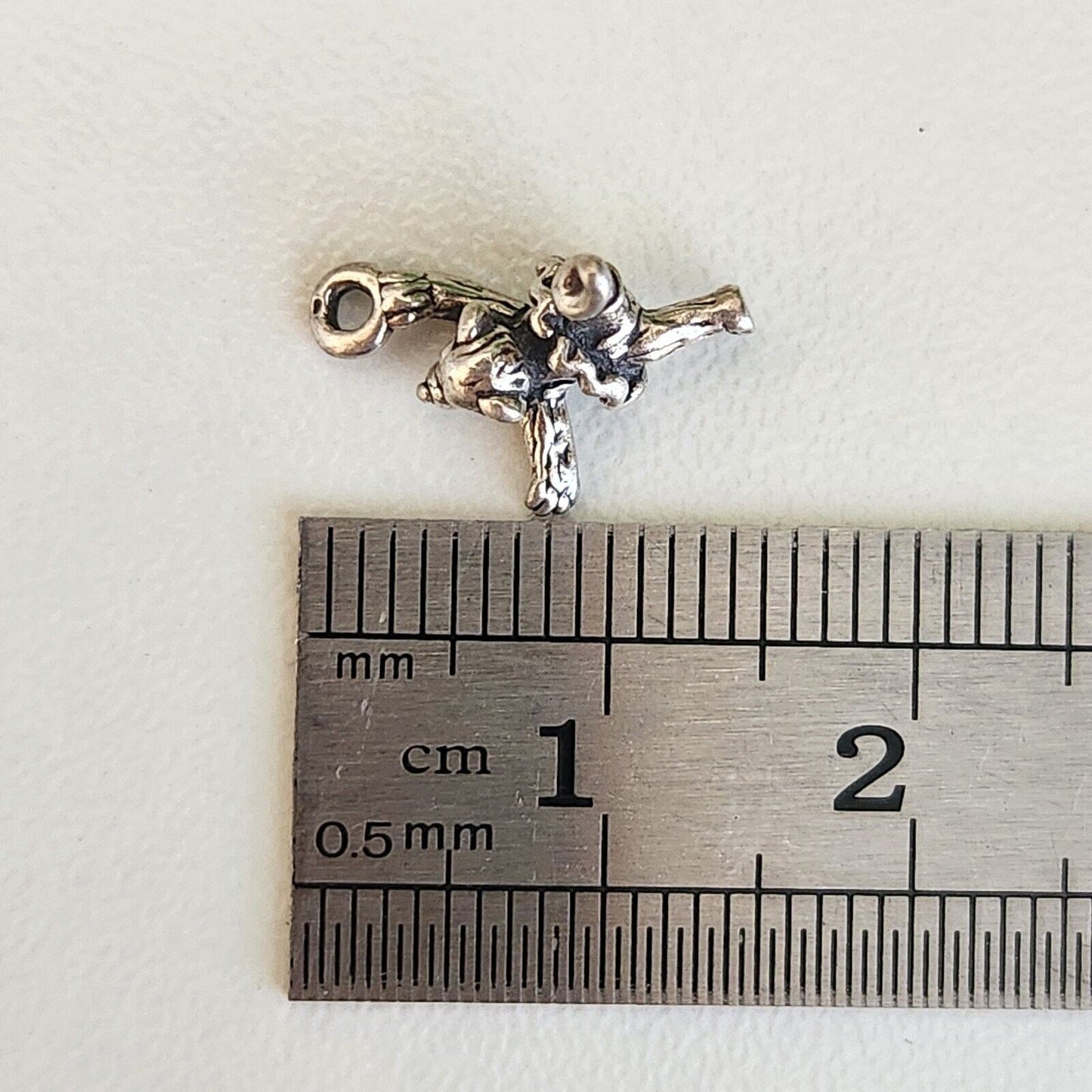 925 Sterling Silver Ballerina Bear Charm