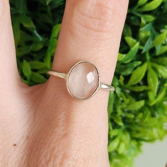 925 Sterling Silver Rose Quartz Ring
