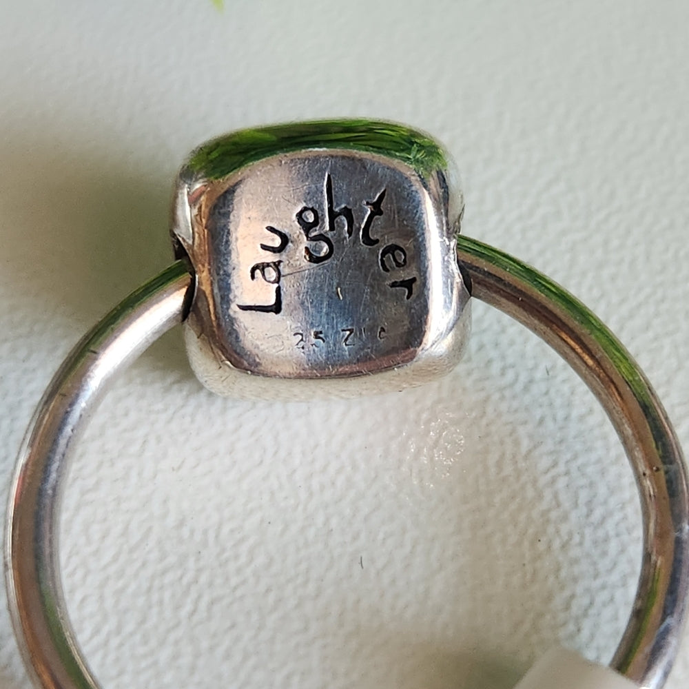 925 Sterling Silver Laughter Flipper Ring