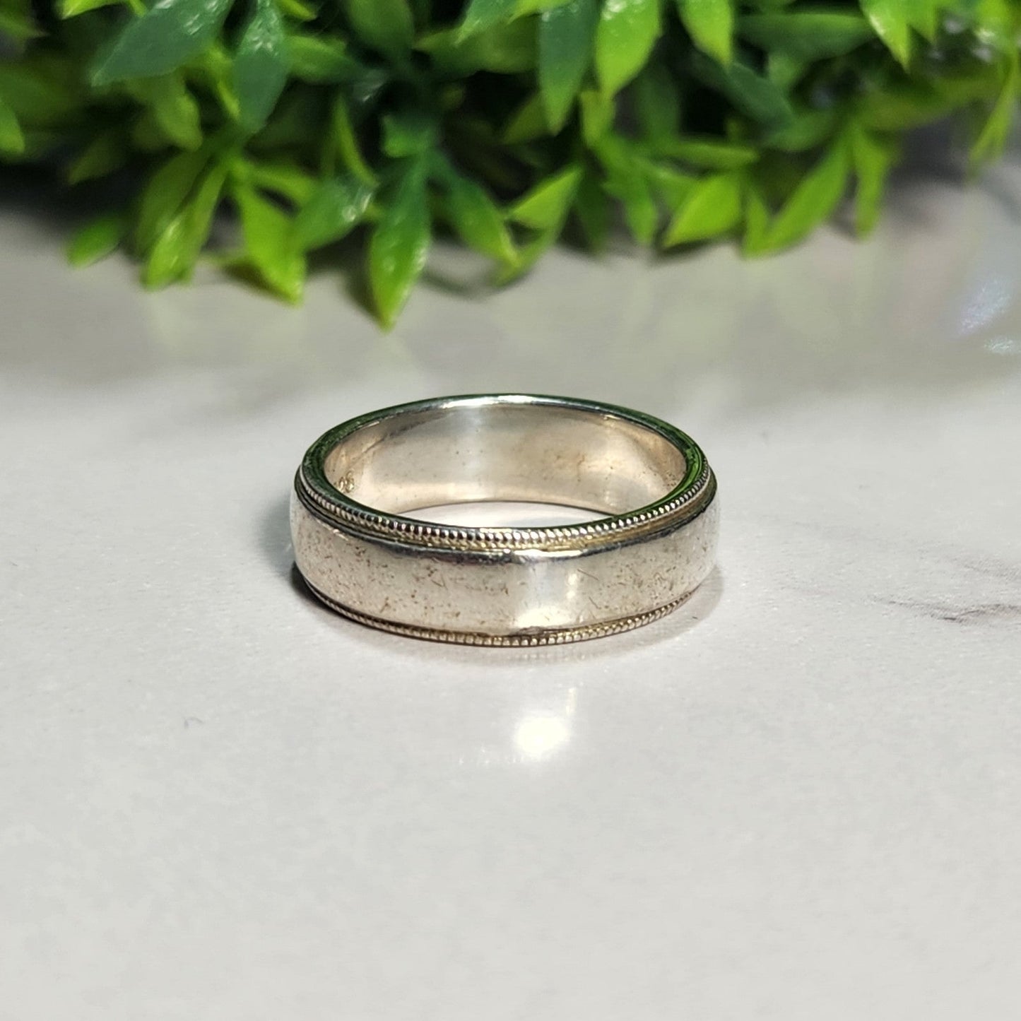 925 Sterling Silver Milgrain Ring