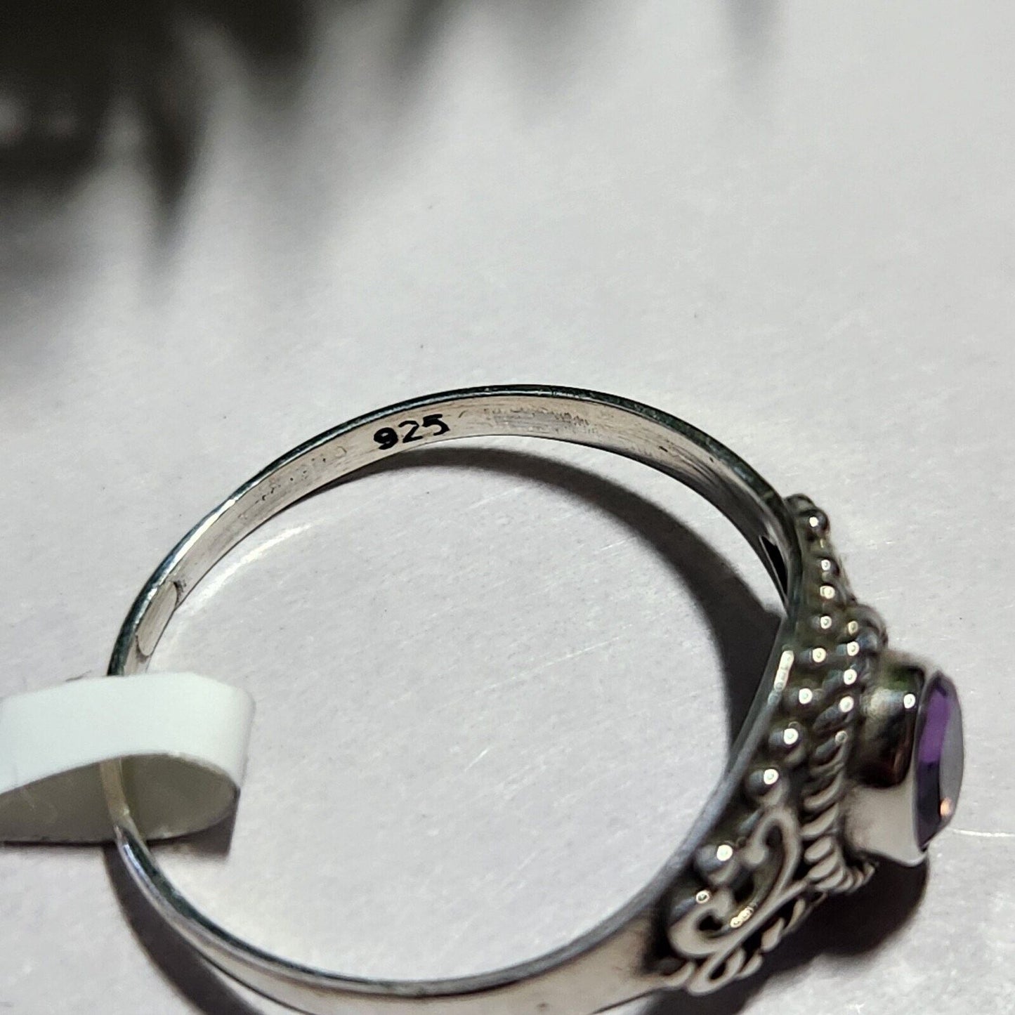 925 Sterling Silver Amethyst Ring