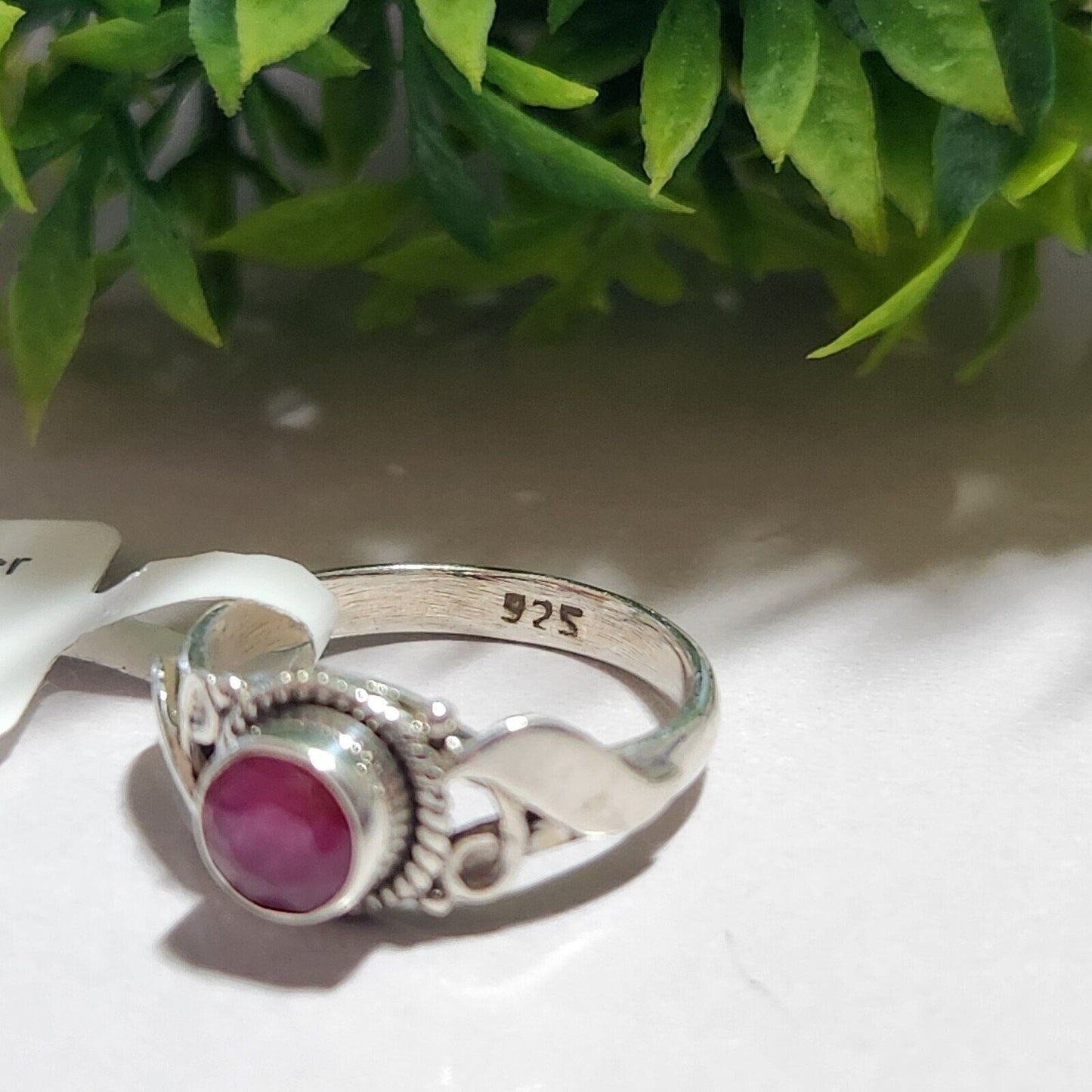 925 Sterling Silver Ruby Ring