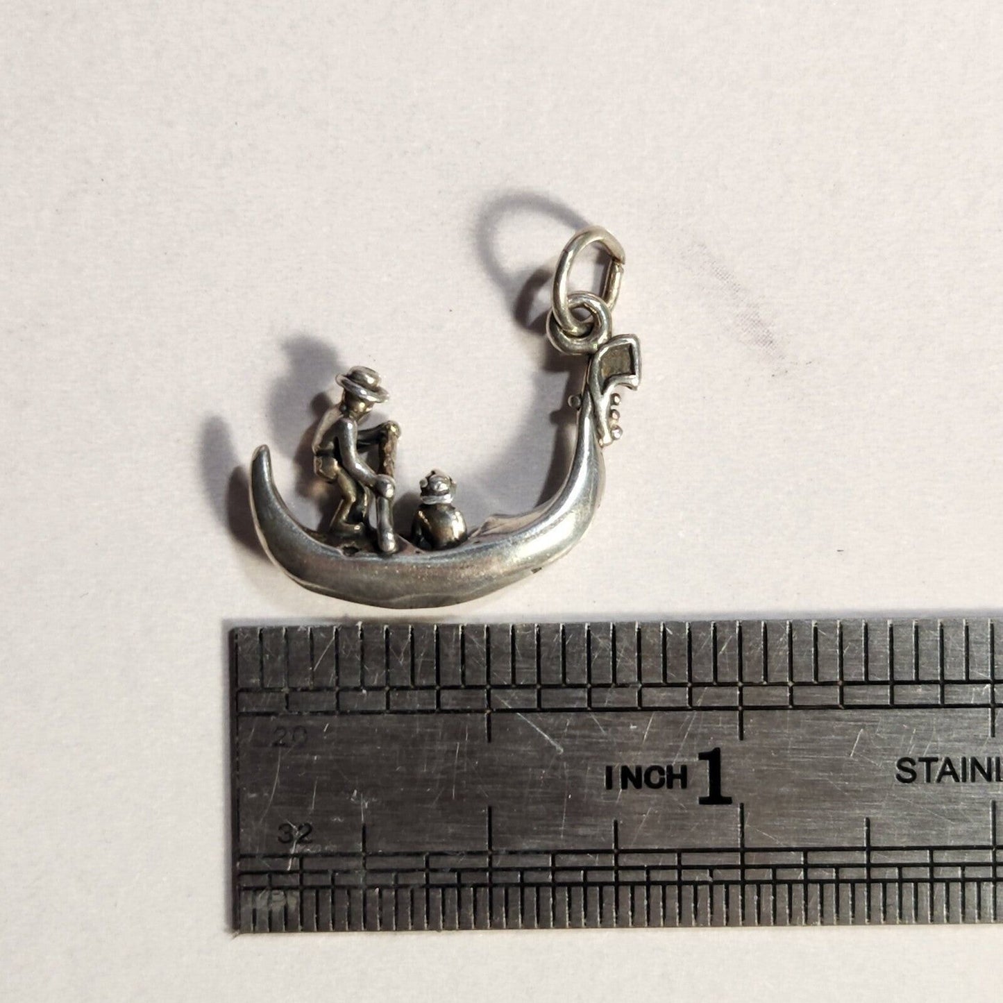 925 Sterling Silver Italian Gondolier Charm