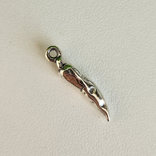 925 Sterling Silver Italian Horn Charm