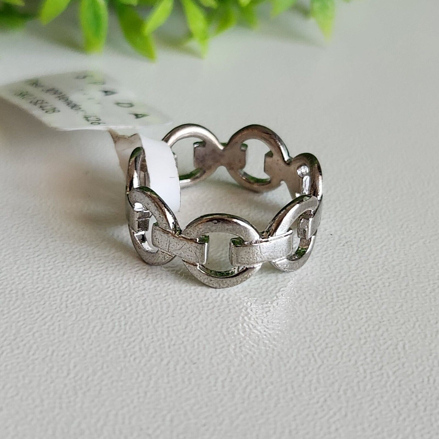 925 Sterling Silver Chain Ring