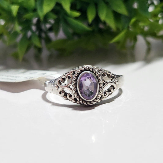925 Sterling Silver Amethyst Ring